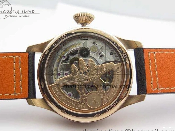 MIROTIME 0510 Popular Big Pilot Real PR IW502706 RG YLF 1:1 Best Edition Brown Dial On Calfskin Strap A 7223